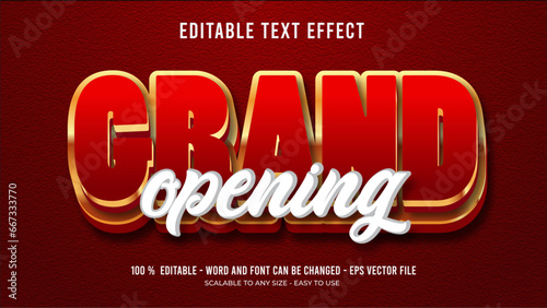 grand opening editable text effect photo
