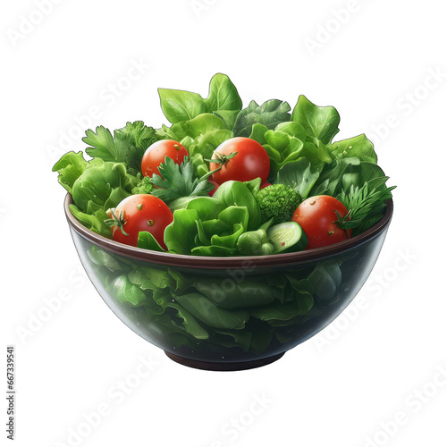 Fresh and Crisp Salad Bowl Design, GENERATIVE AI
