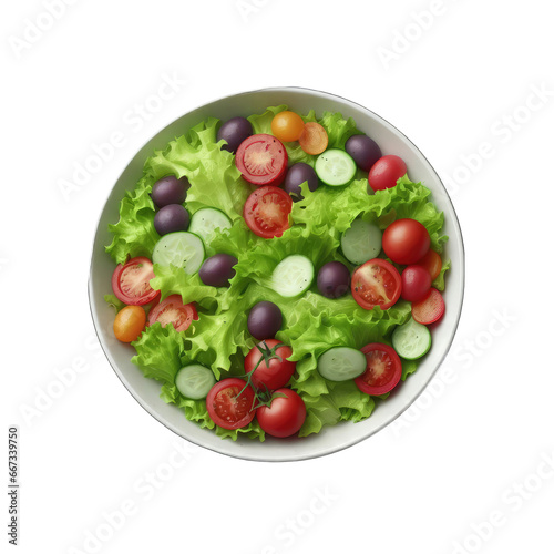 Crisp and Tasty Salad Isolation, GENERATIVE AI