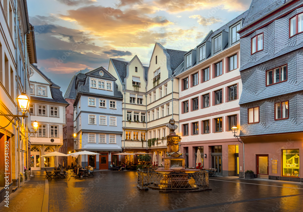 Frankfurt am Main, Old Town - obrazy, fototapety, plakaty 