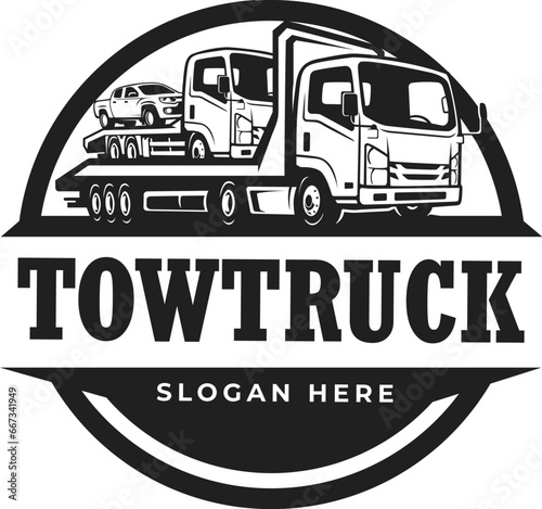 towing truck logo vector icon illustration