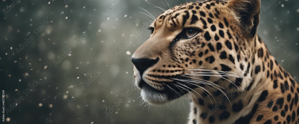 leopard wallpaper free, in the style of graphite realism, mist, realistic,  wimmelbilder, ivory, dynamic pose