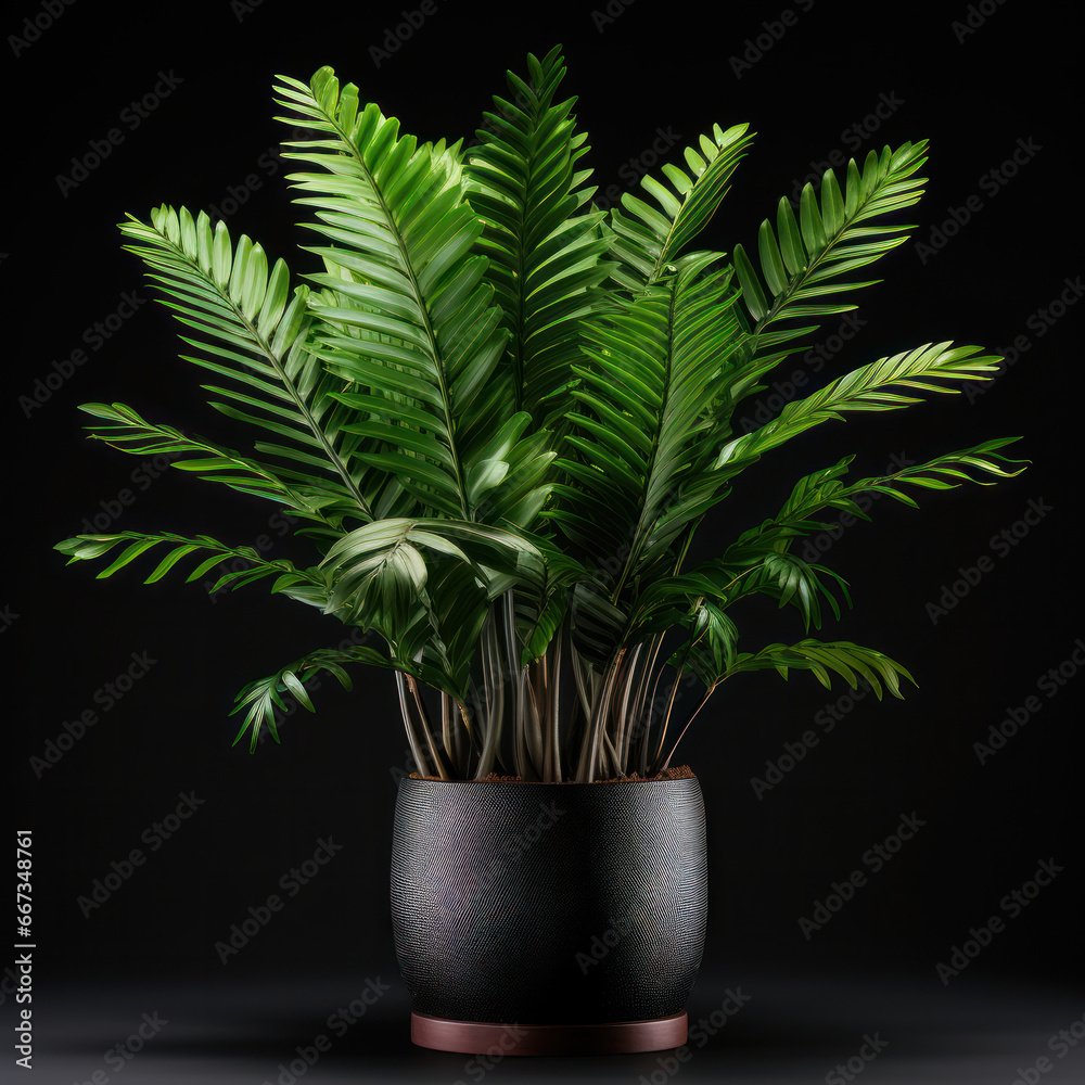 ZZ Plant (Zamioculcas zamiifolia) Studio Shot Isolated on Clear Background, Generative AI ZZ Plant (Zamioculcas zamiifolia) Studio Shot Isolated on Clear Background, Generative AI