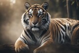 tiger wallpaper, in the style of graphite realism, mist, realistic,  wimmelbilder, ivory, dynamic pose