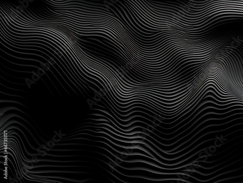 Black and white wave stripes pattern background