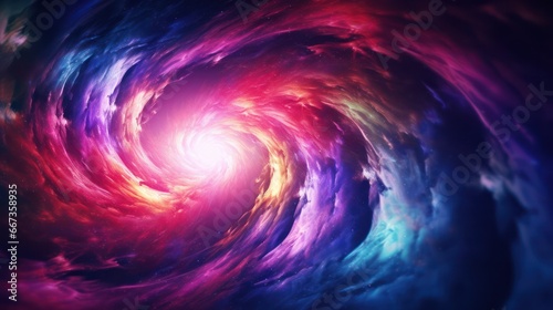 abstract galaxy created by a spiral swirl