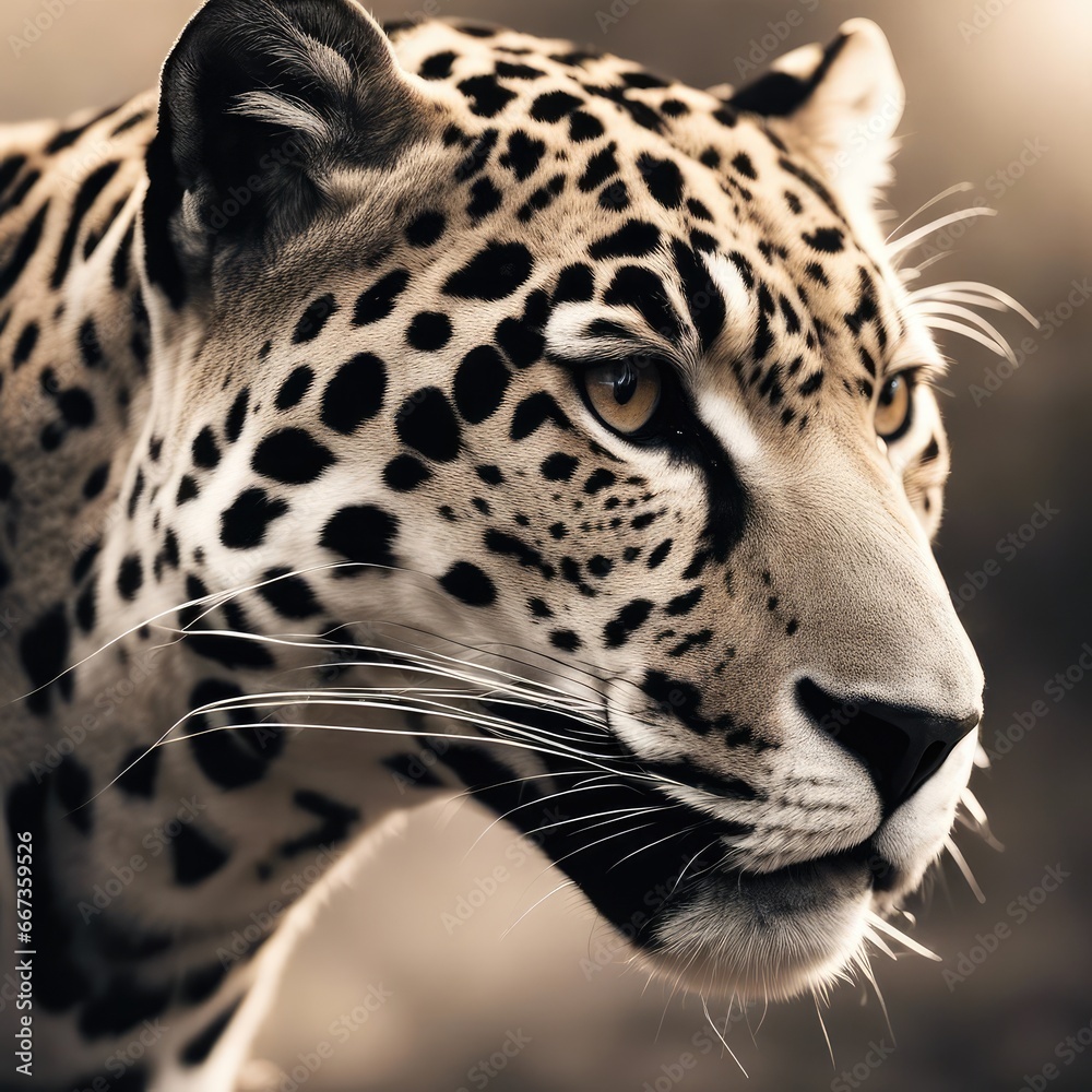 Fototapeta premium jaguar wallpaper, mist, realistic, wimmelbilder, ivory, dynamic pose