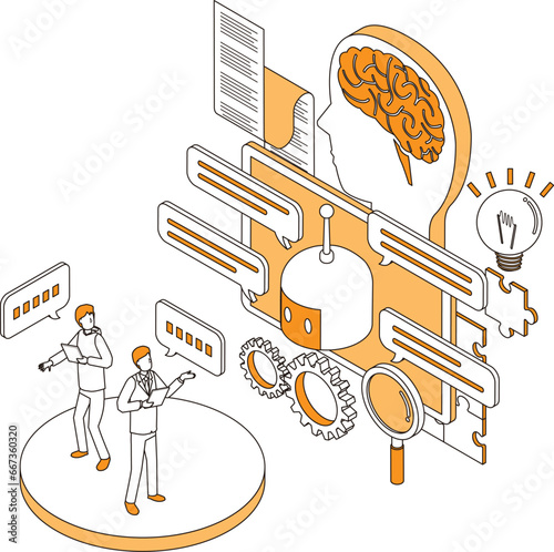 AIチャットボットのイメージイラスト