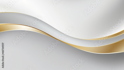 gold wave on white background