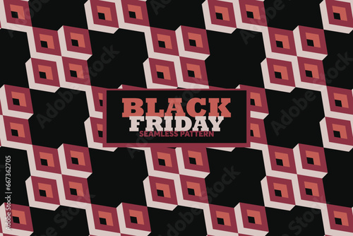 Black Friday Sale. Seamless pattern texture. Background for banners, labels, badges, prints, posters, web. Print on card, notebook, invitation card, balloon.