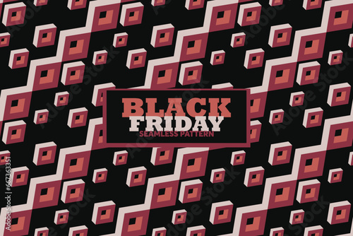 Black Friday Sale. Seamless pattern texture. Background for banners, labels, badges, prints, posters, web. Print on card, notebook, invitation card, balloon.