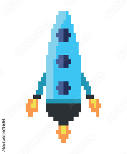 battle ship pixels blue illustration
