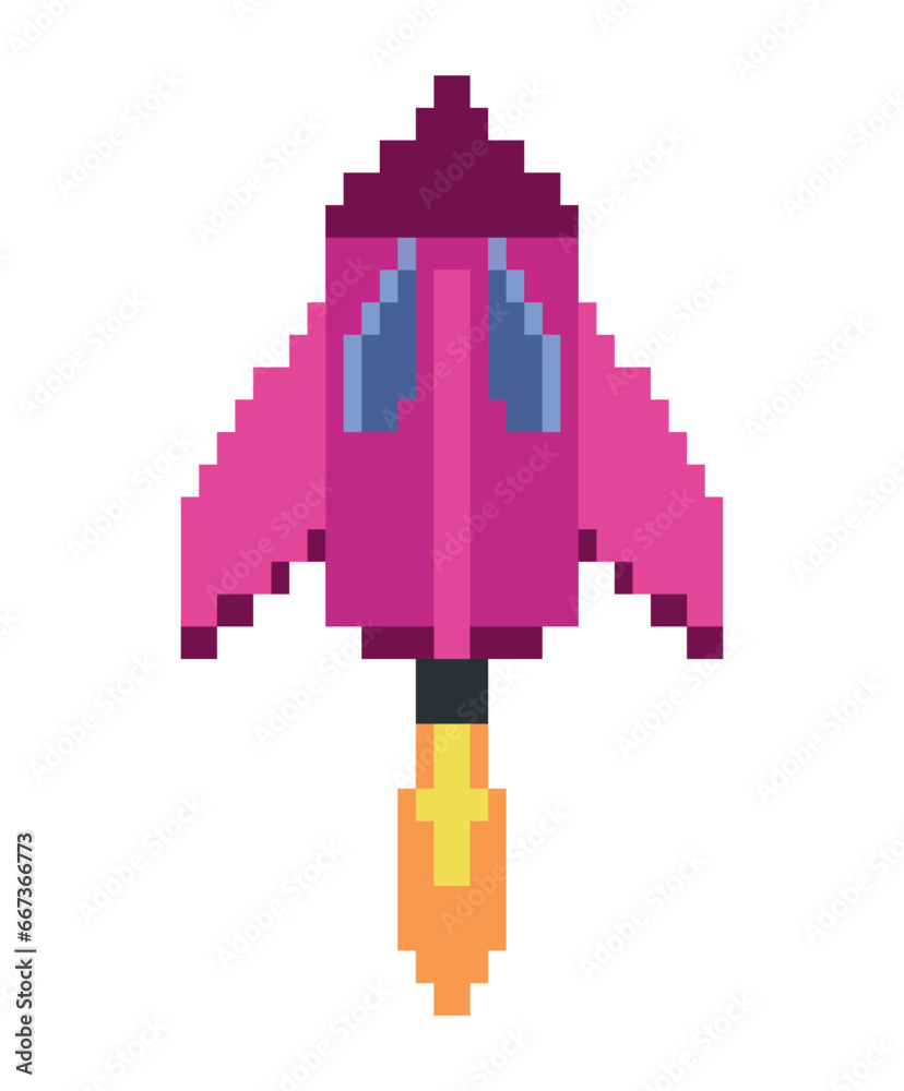 Фотография battle ship pixels purple
