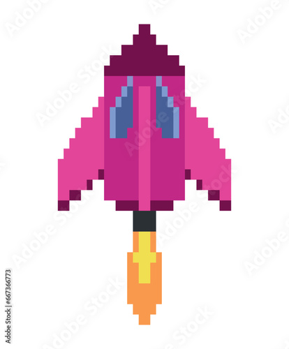 battle ship pixels purple