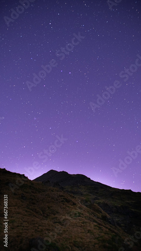 starry night sky Mt Taranaki