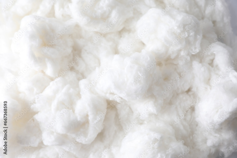 Soft clean cotton as background, top view