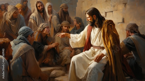 Illustration of Jesus teaching his followers