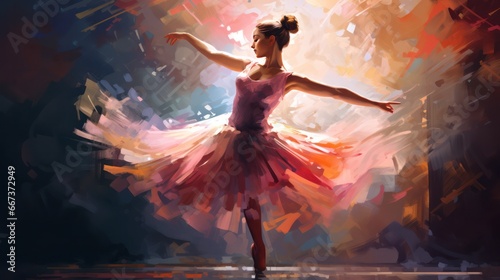 illustration of Ballet and Dancing