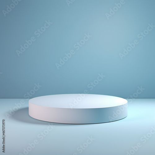  White Circle on Blue Background for Product Display