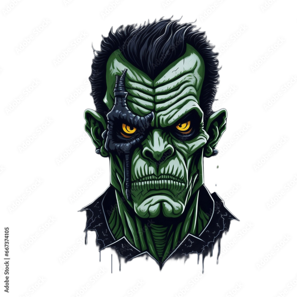 Zombie Cartoon Illustration PNG Transparent Background