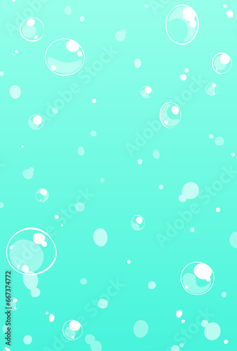 背景イラスト_水中の泡