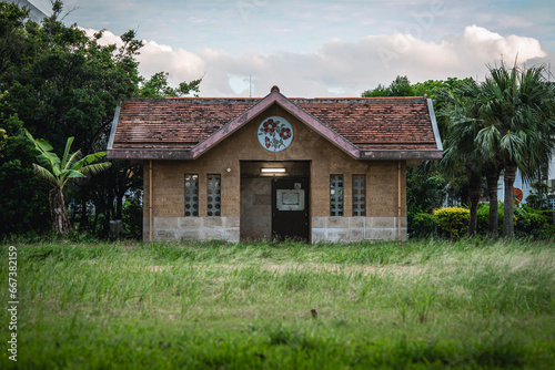 Old building in a park in Okinawa, Japan