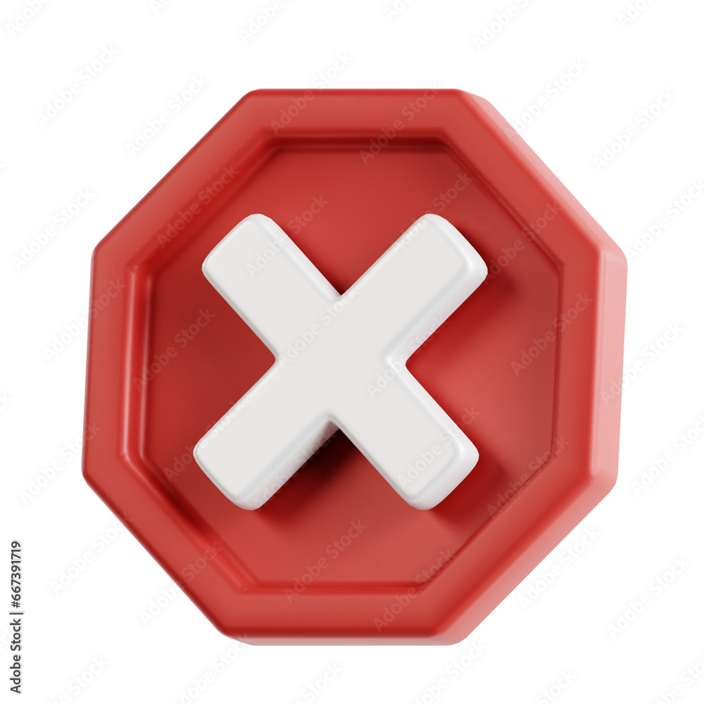 Obraz premium Stop Button Interface