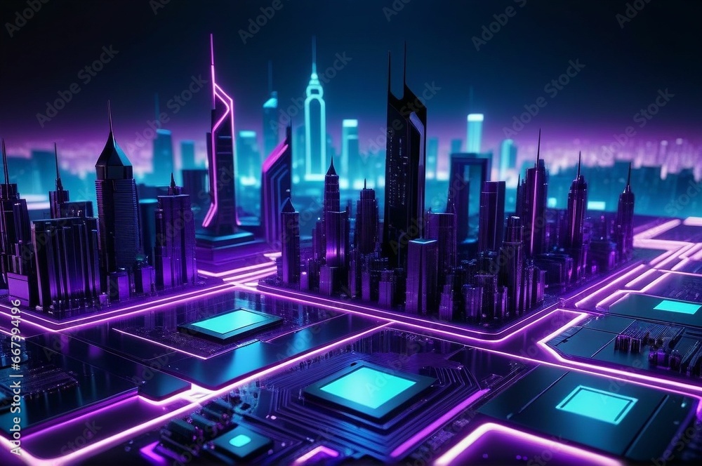Computer board or Cyber City