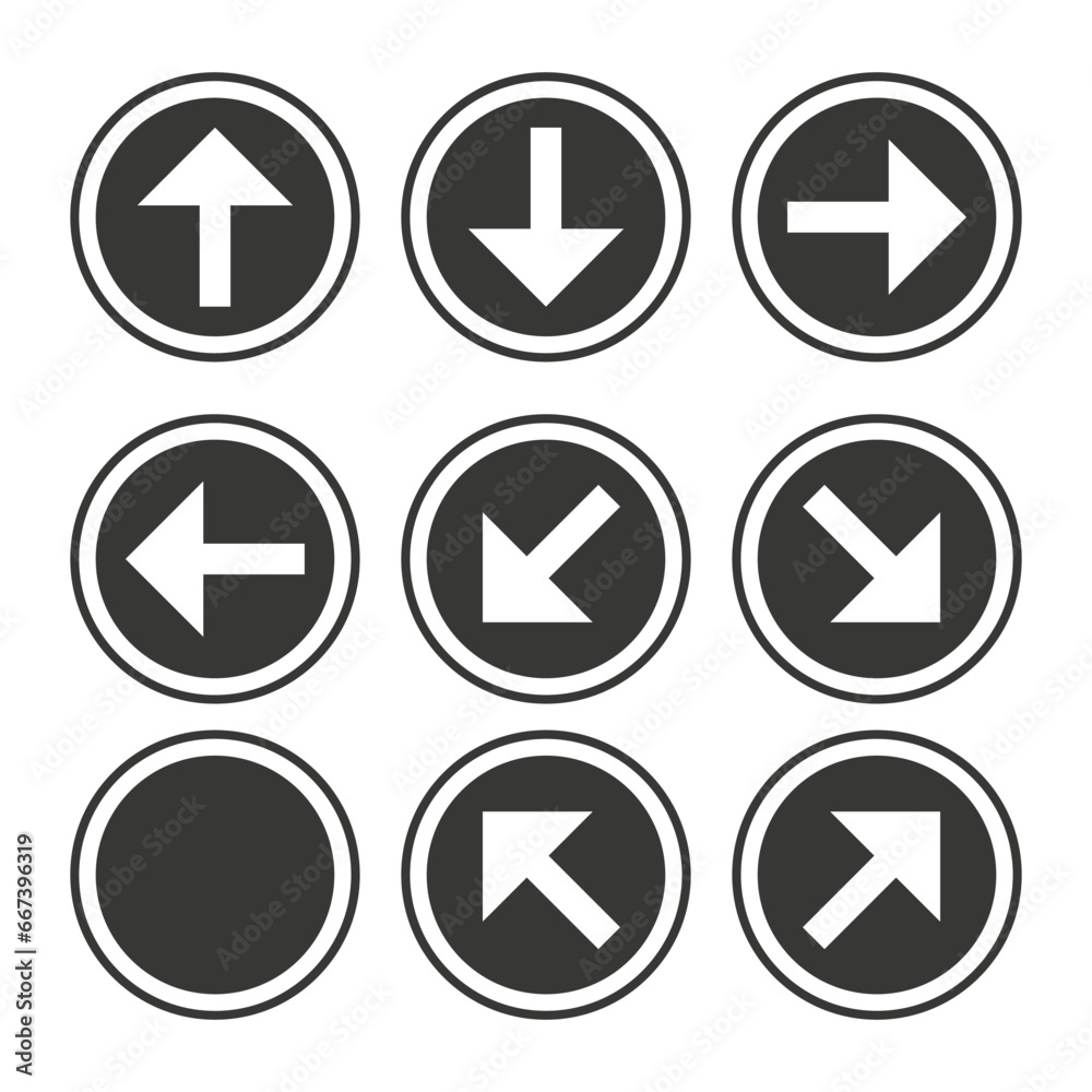 Arrow icon set. Vector illustration. EPS 10. Arrow icon set. Vector illustration. EPS 10.