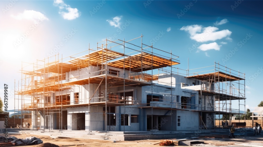 Engineering, Building under construction, Industrial development. Stock ...