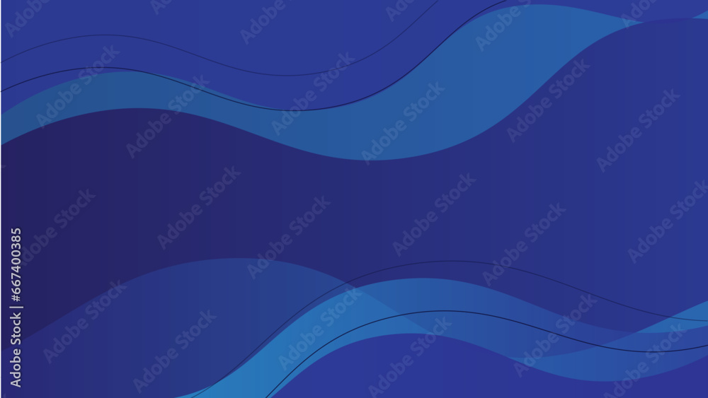 Abstract blue colorful curve wavy background