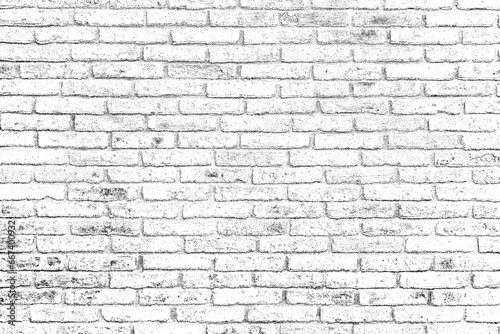 Grunge Black And White Texture of Brick. Dark Messy Dust Overlay Distress Background For Create Abstract Dotted