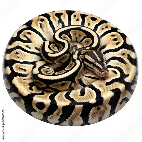 royal python isolated on white background. Generative AI