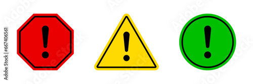 Octagon, triangle and round warning sign