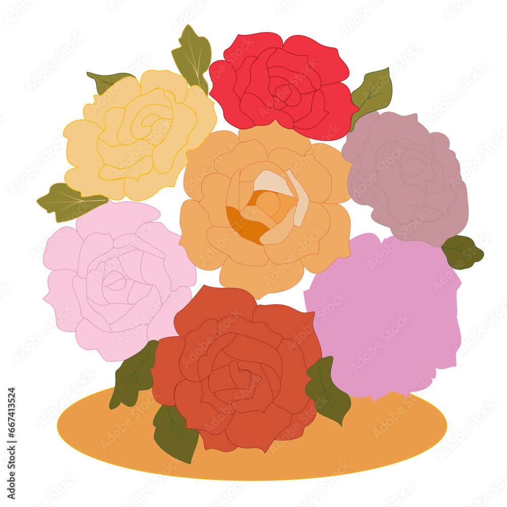 bouquet of roses in a basket bouquet of roses in a basket