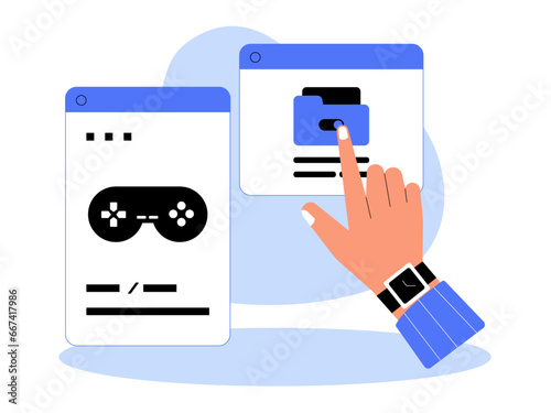 App and game development illustration