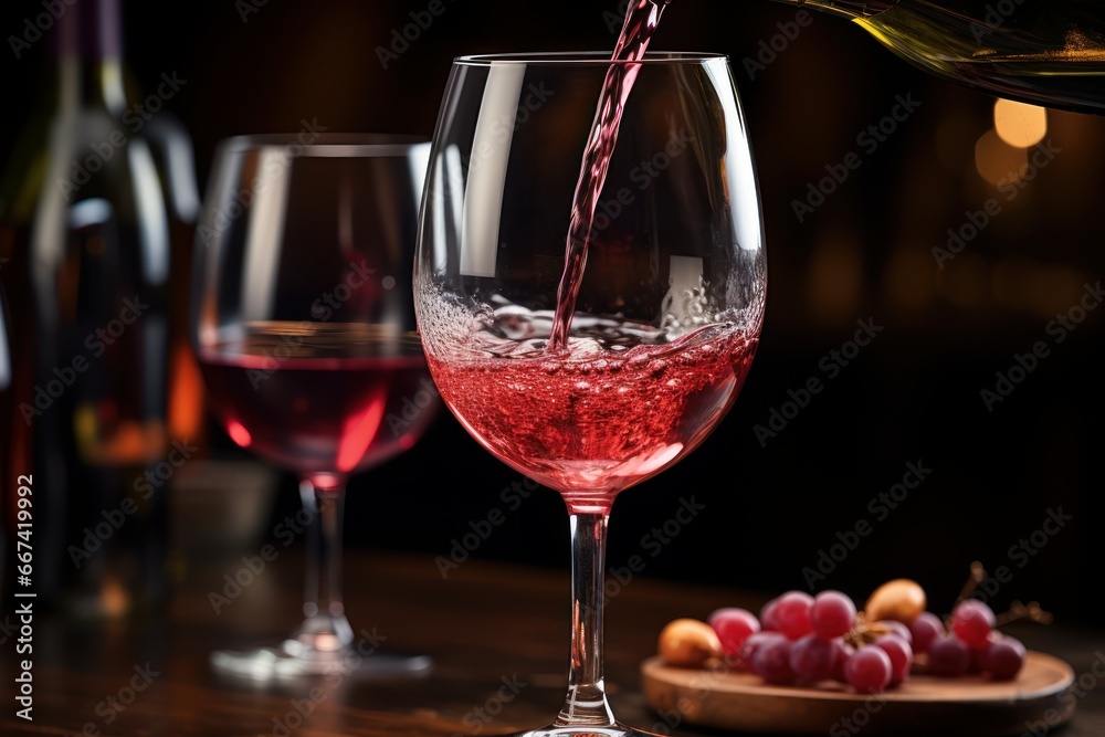 two glasses of red wine