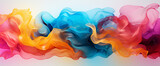Colorful ink in water Wavy abstract background