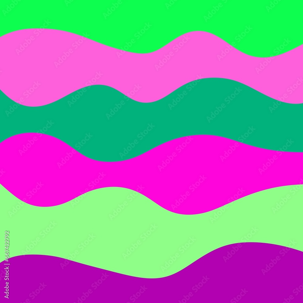 Wavy stripes background with pink and green color palette Wavy stripes background with pink and green color palette