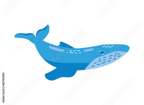 humpback sealife blue design