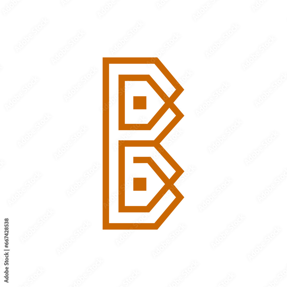 Fototapeta premium Monogram initial b letter mark logo design. Monogram design vector b logo. Monogram initial letter mark b logo. Design simple b monogram