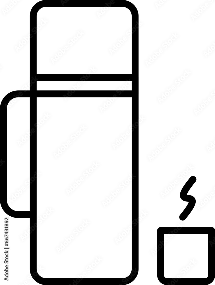 Vacuum flask line icon Vacuum flask line icon