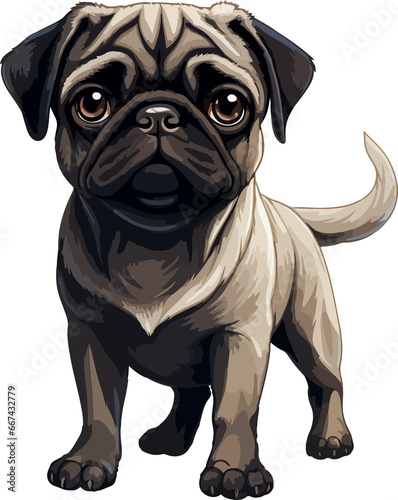 Cute pug