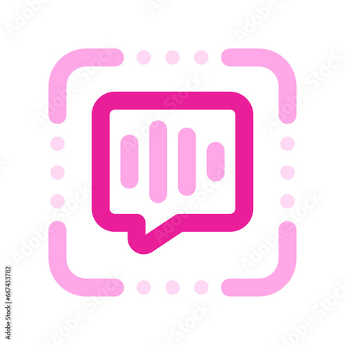 Editable speech recognition, voice scan vector icon. AI technology, artificial intelligence. Part of a big icon set family. Perfect for web and app interfaces, presentations, infographics, etc