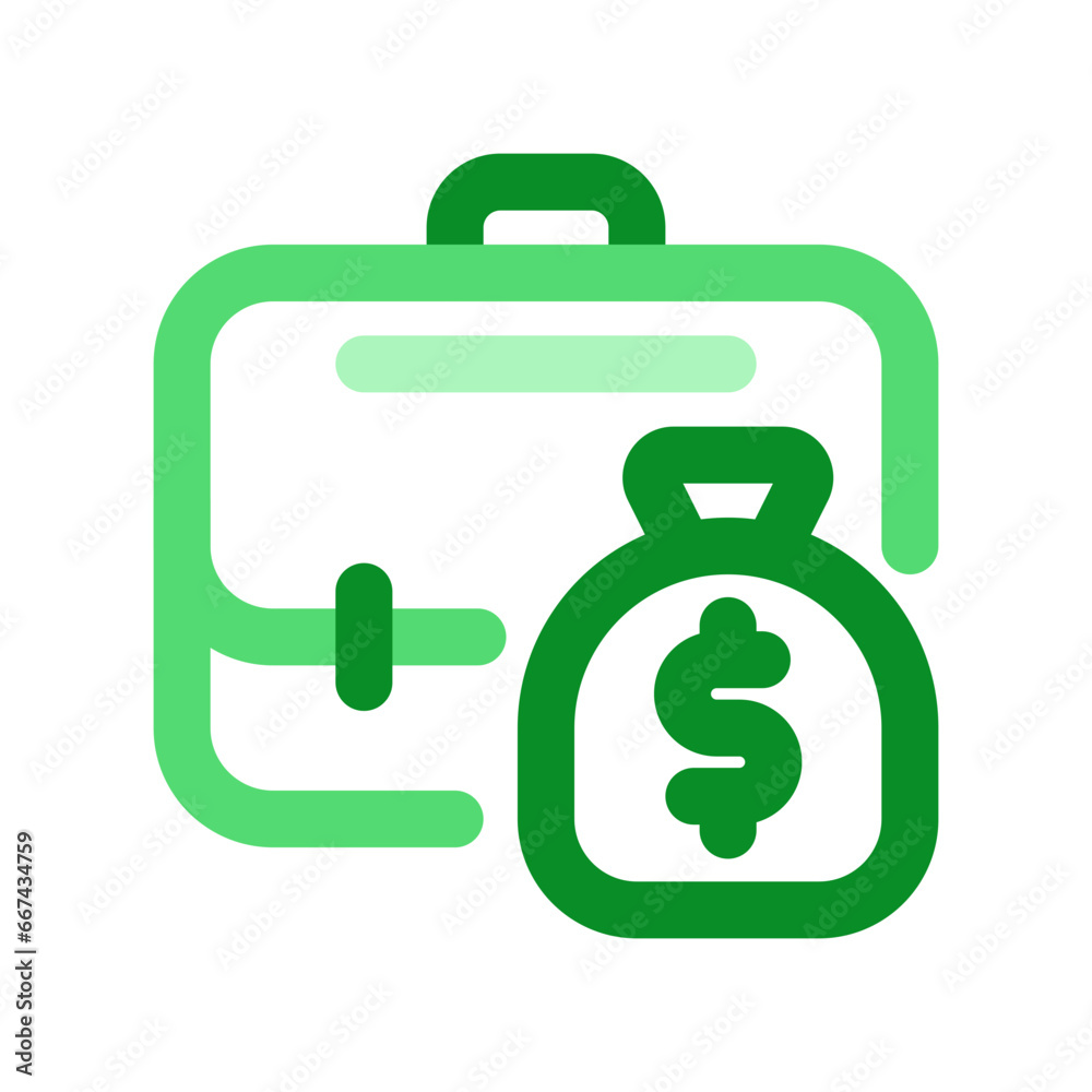 Editable salary, briefcase, profession, money, wage, paycheck evector icon. Business, work, job. Part of a big icon set family. Perfect for web and app interfaces, presentations, infographics, etc