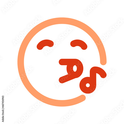 Editable whistle expression emoticon vector icon. Part of a big icon set family. Part of a big icon set family. Perfect for web and app interfaces, presentations, infographics, etc photo