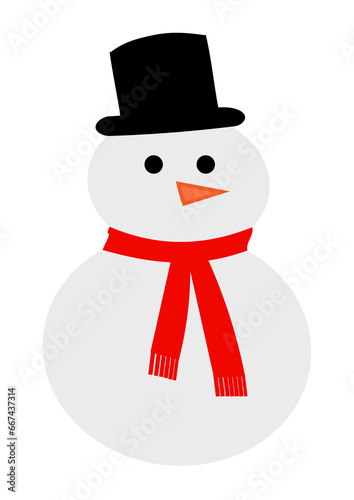 snowman with red hat