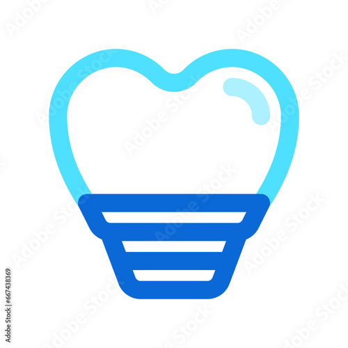 Editable dental implant vector icon. Dentistry, healthcare, medical. Part of a big icon set family. Perfect for web and app interfaces, presentations, infographics, etc