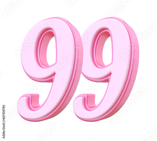 Pink Number 99 © Su