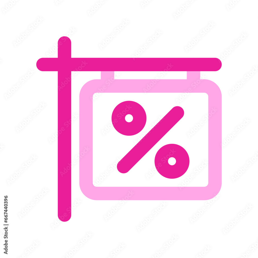 Editable discount sign vector icon. Property, real estate, construction, mortgage, interiors. Part of a big icon set family. Perfect for web and app interfaces, presentations, infographics, etc